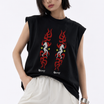 Rebel Flame Tank Tees Black