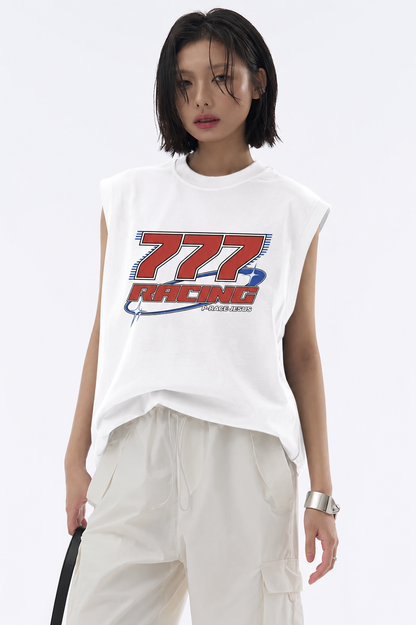 Pole Position Tank Tees White