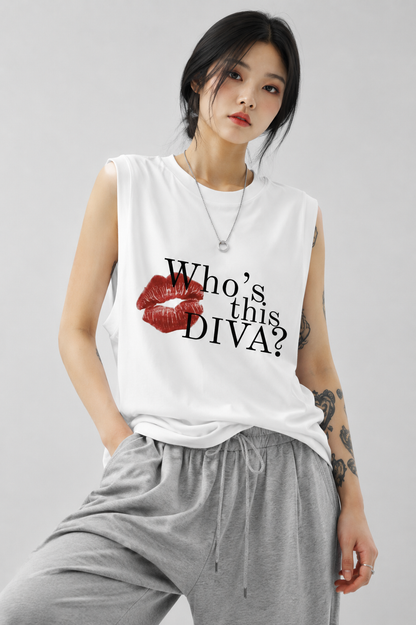 Diva Energy Tank Tees White