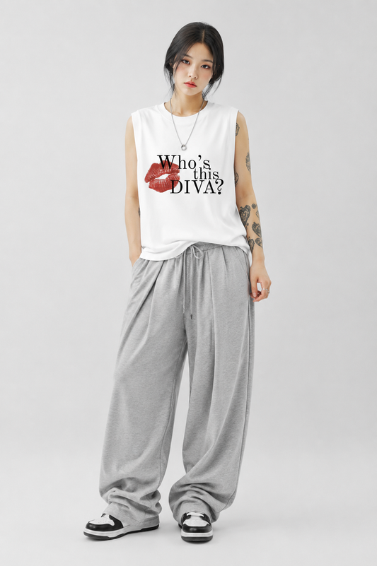 Coolbee Store Diva Energy Tank Tees White – back view