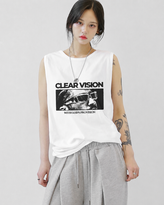 Coolbee Store Future Focus Tank Tees White – front view