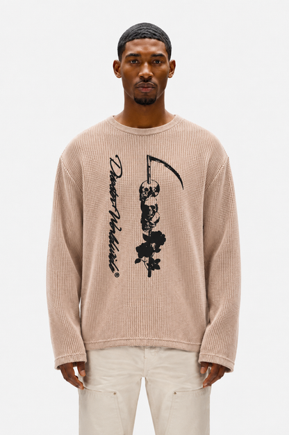 Coolbee Store Ghost Harvest Waffle Tee Beige – additional view