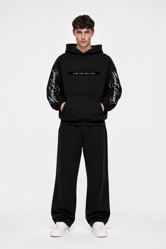 Limited Edition Sleeve Print Hoodie Black – Coolbee Store oversized hoodie, photo 2 of 5
