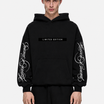 Limited Edition Sleeve Print Hoodie Black