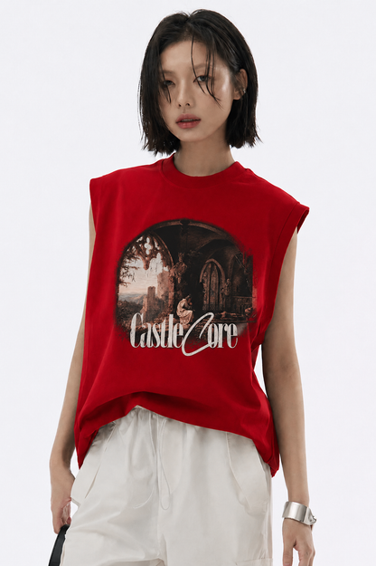 Castle Core Tank Tees Red