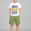 Kids Boys Clothing Set - White (KBSSCS13)