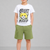 Kids Boys Clothing Set - White (KBSSCS13)