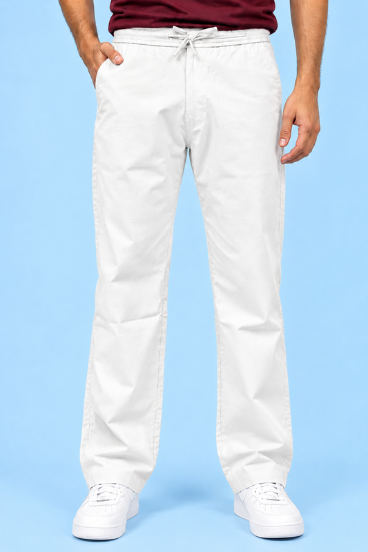 Linen Travel Pants White