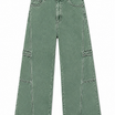 Green Wide legs Street Jeans