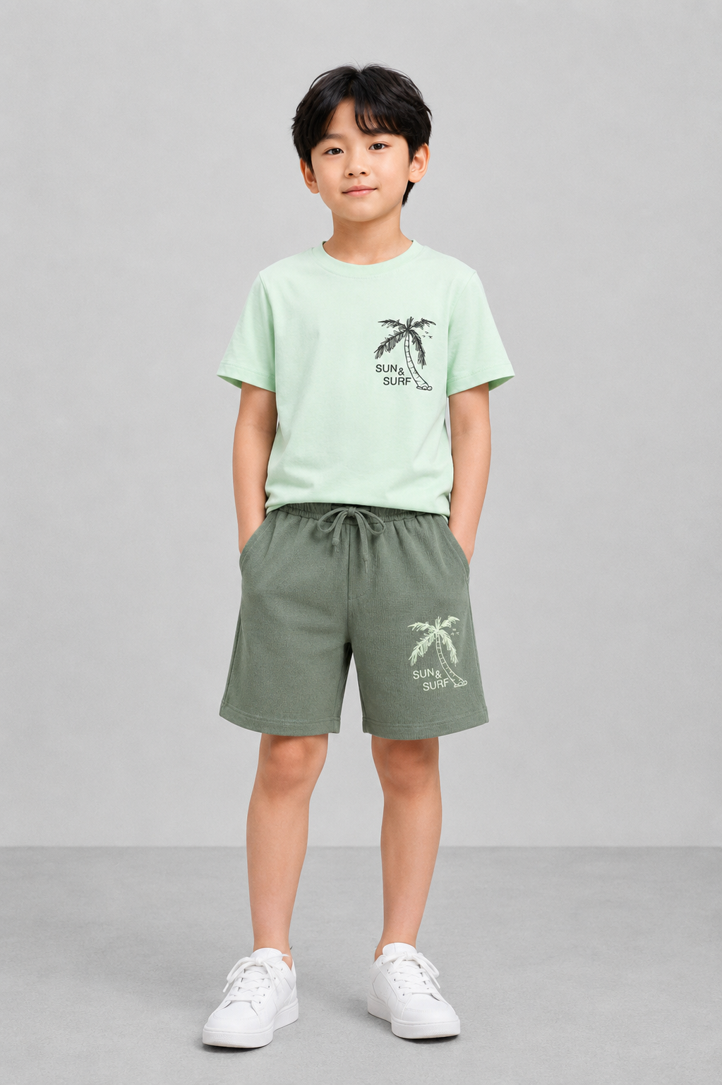 Coolbee Store Kids Boys Clothing Set - Green (CS004) – front view