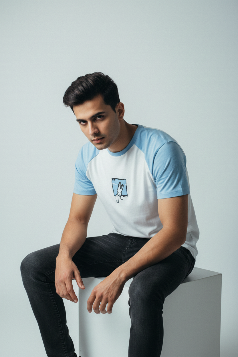 Seated brooding attitude