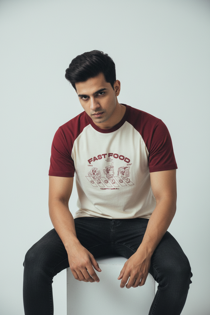 Seated brooding attitude