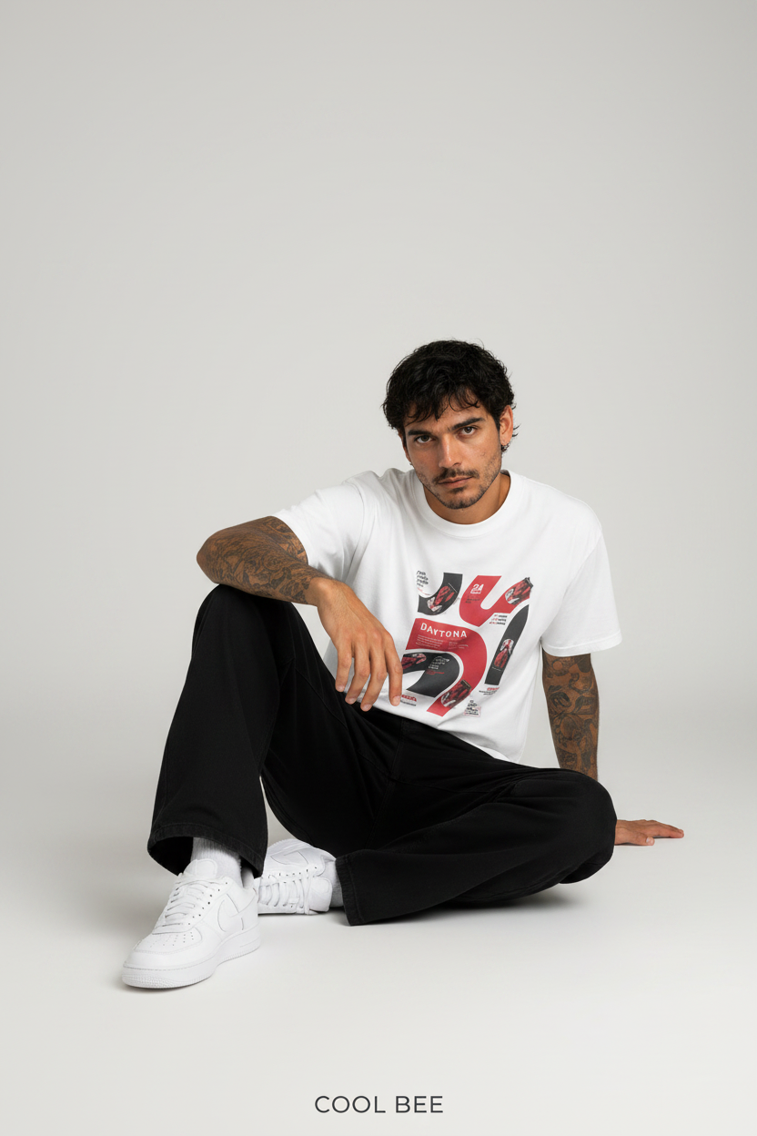 Daytona Tee White