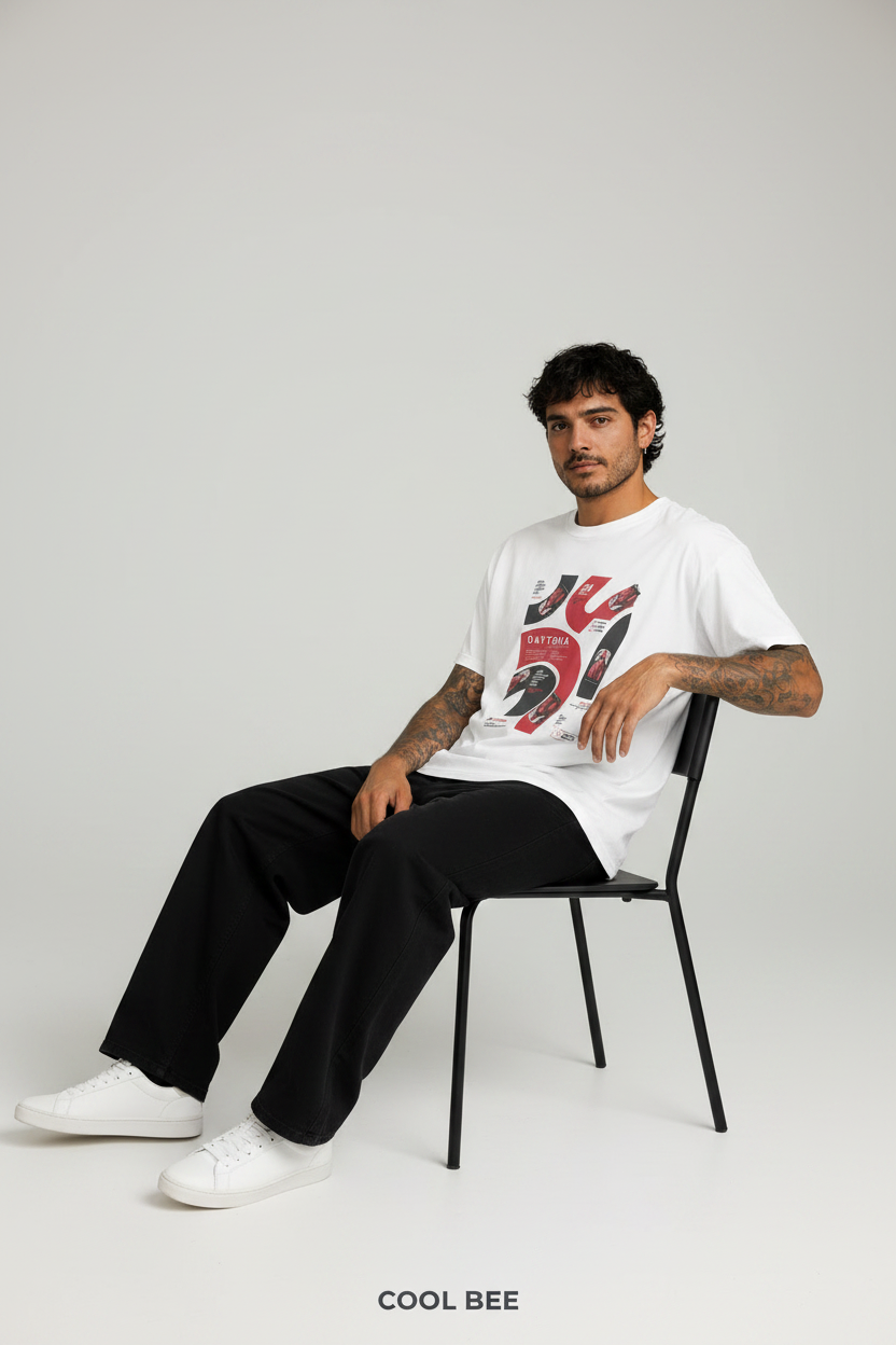 Daytona Tee White