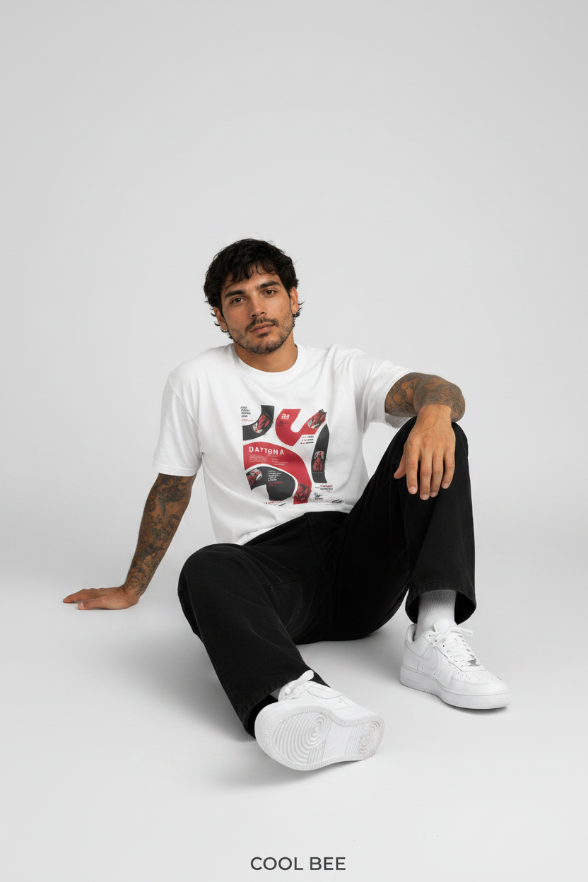 Daytona Tee White