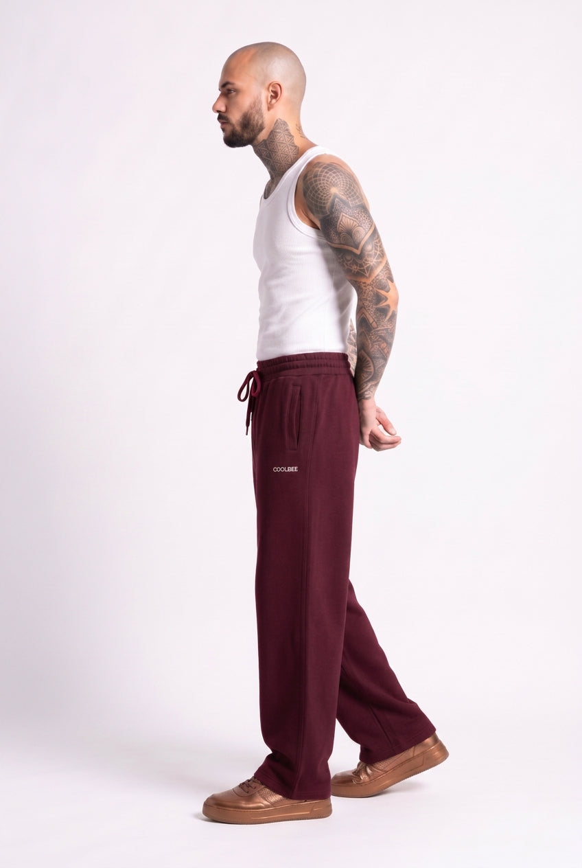 Cool Bee Joggers Maroon for Men - Maroon Joggers Casual Streetwear India - Lifestyle View