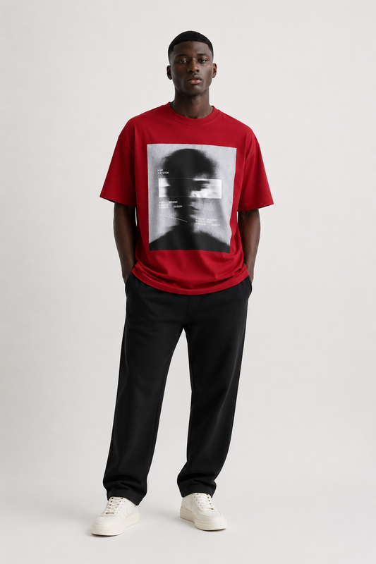 Blurred Vision Tee Red Men