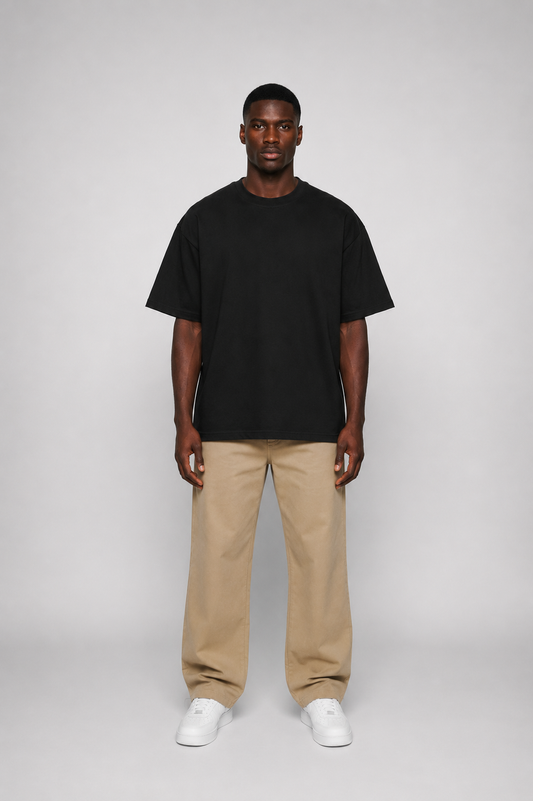 Cubist Bloom Oversize Tee Black