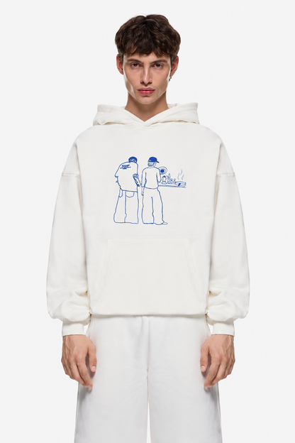 Morning Brew Hoodie White