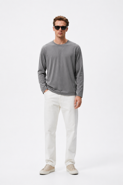 Riviera Long Sleeve Tee Grey