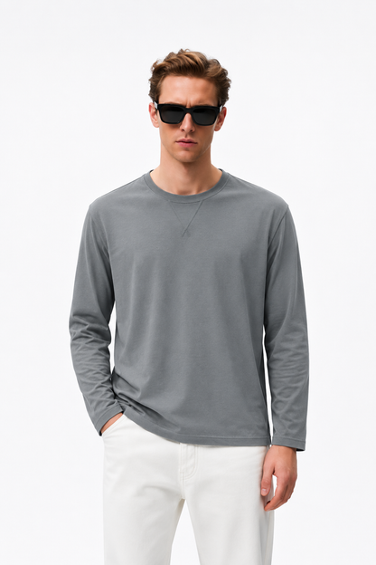 Riviera Long Sleeve Tee Grey