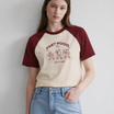 Street Bites Raglan Tee Beige