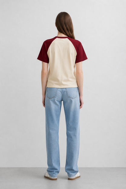 Street Bites Raglan Tee Beige