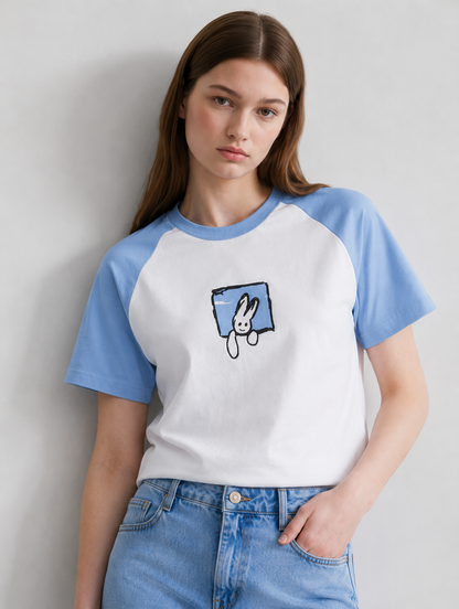 Street Bites Raglan Tee White