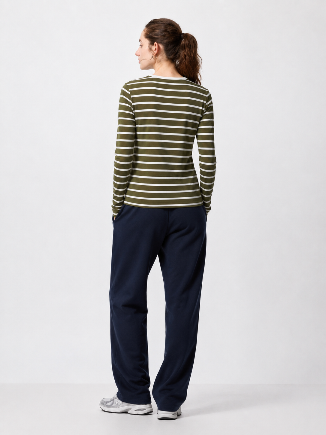 Olive Stripe Full Sleeve Tee