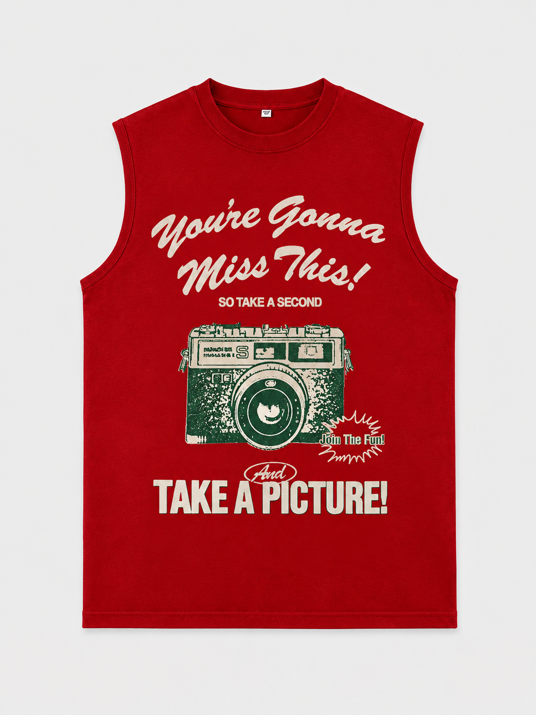 Take Picture Tank Tees Red
