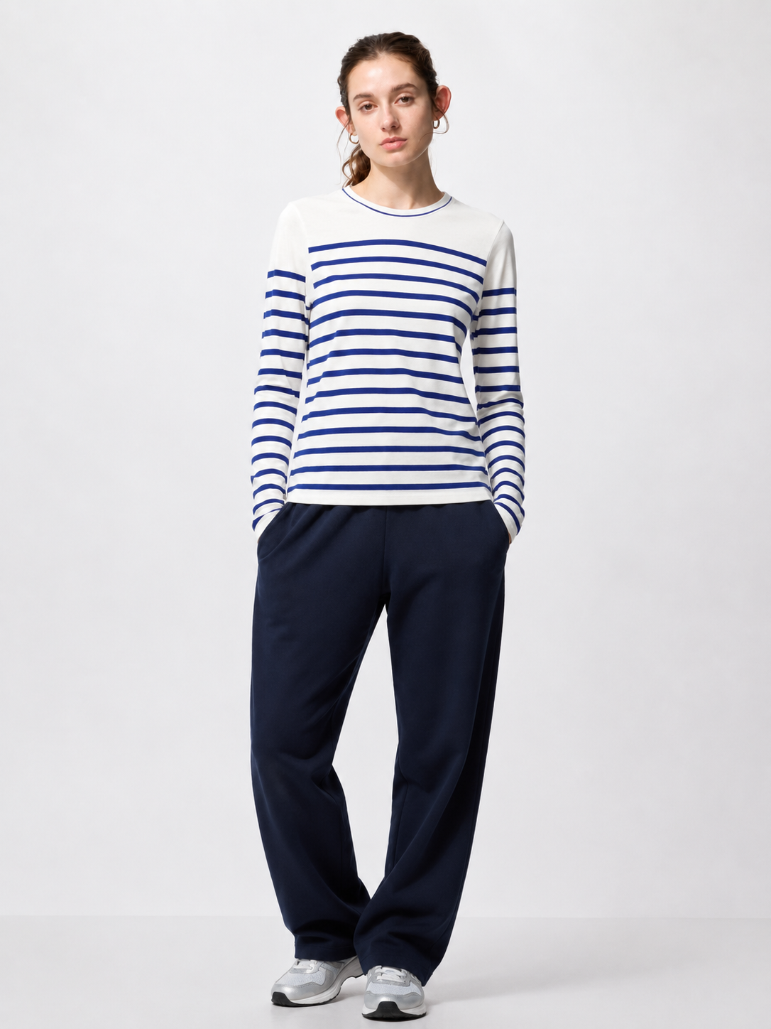Royal Blue Stripe Full Sleeve Tee