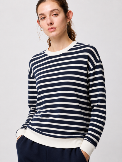 Navy Stripe Full Sleeve Tee