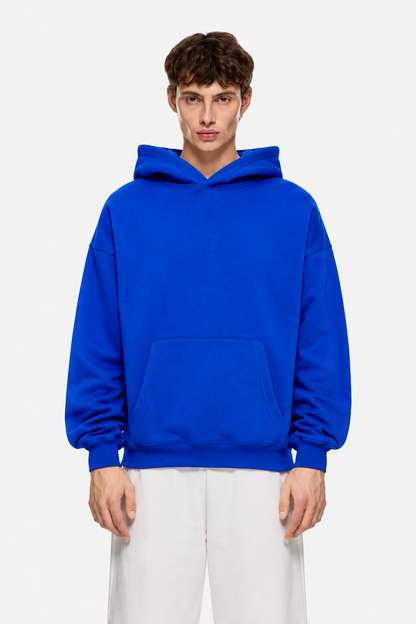 Solid Hoodie Blue