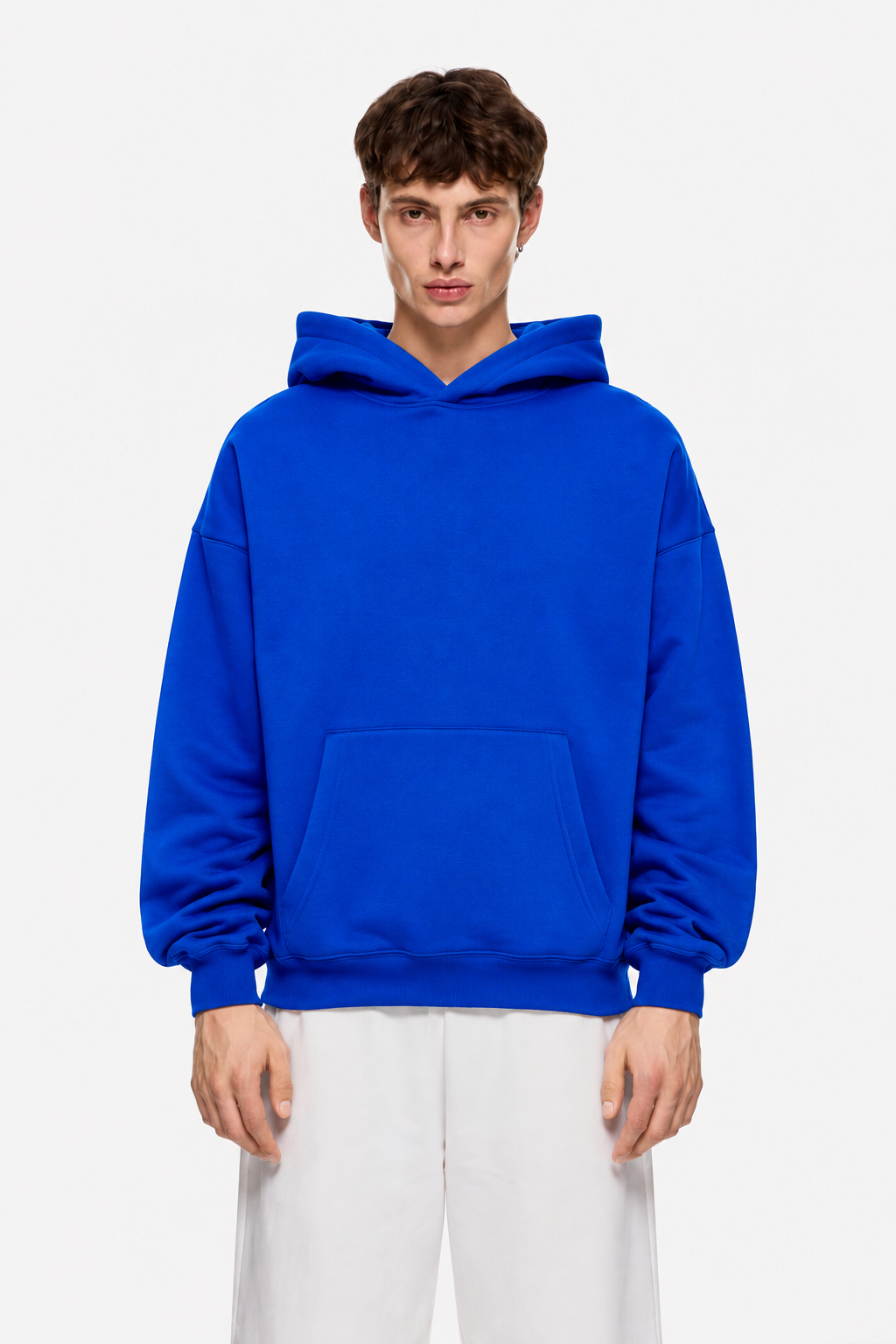 Solid Hoodie Blue