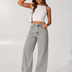 Nova Textured Wide-Leg Jeans