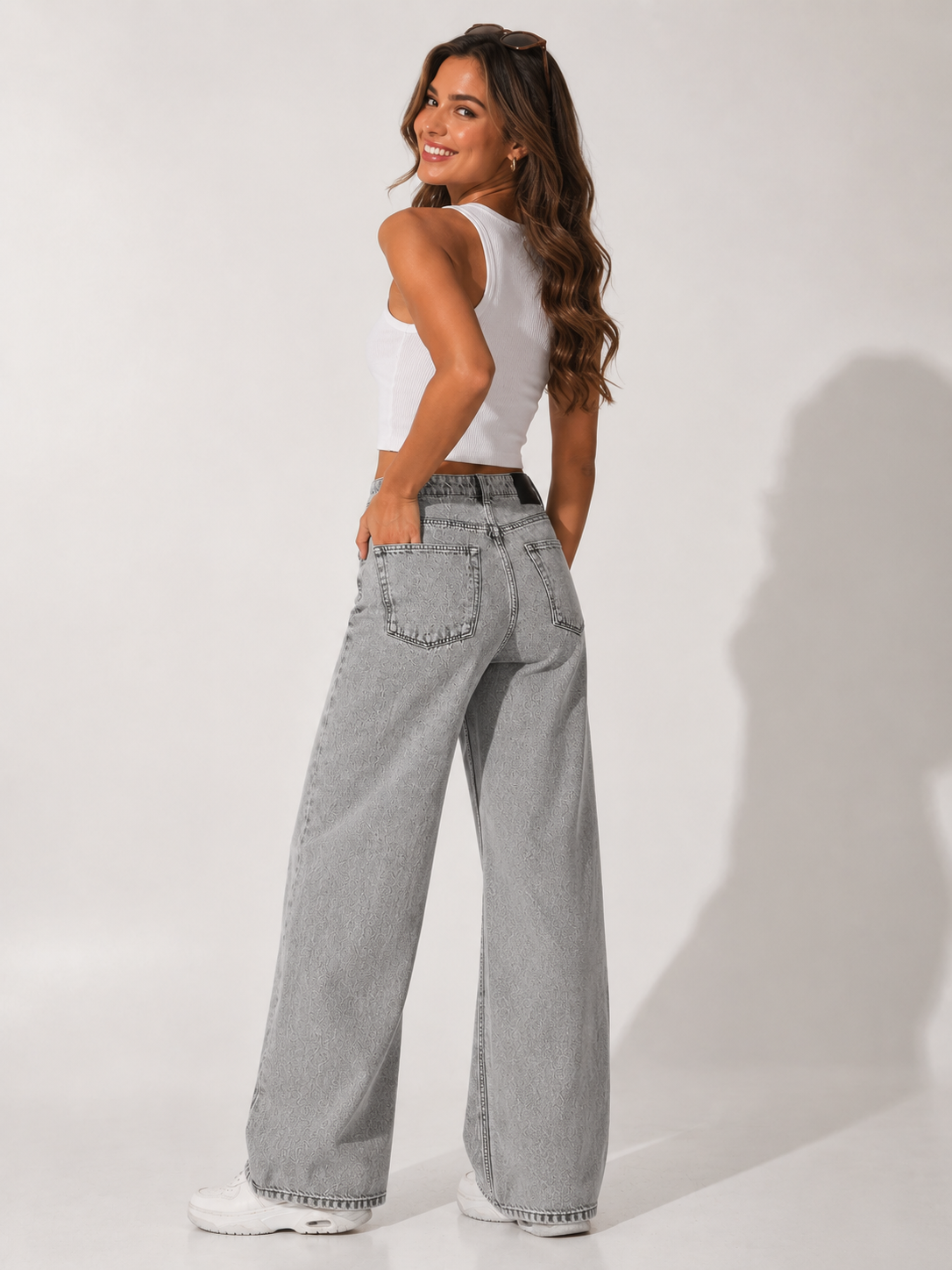 Nova Textured Wide-Leg Jeans – Coolbee Store, photo 3 of 6