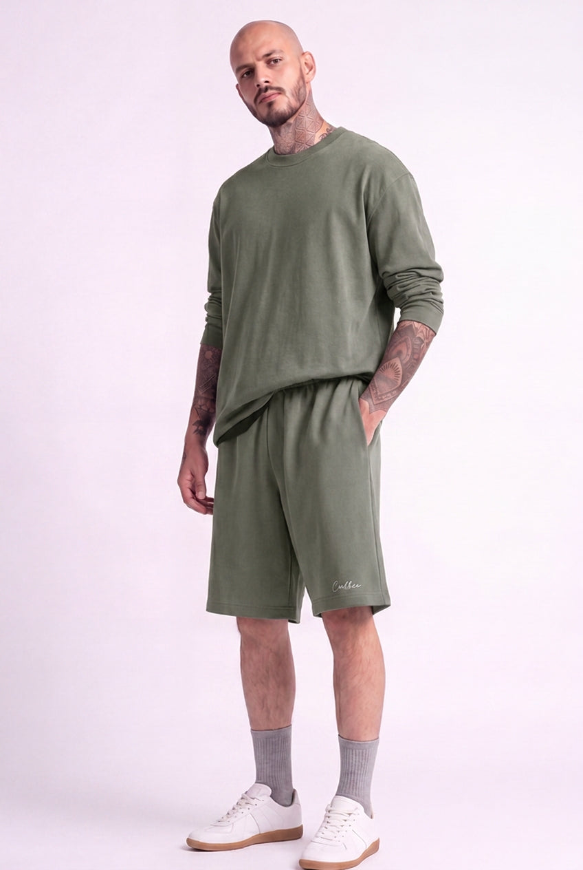 Cool Bee Regular Fit Shorts Green for Men - Shorts Summer Casual India - Lifestyle View