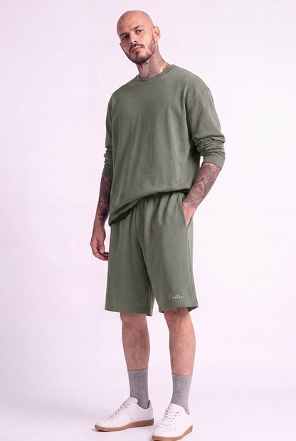 Cool Bee Regular Fit Shorts Green for Men - Shorts Summer Casual India - Lifestyle View