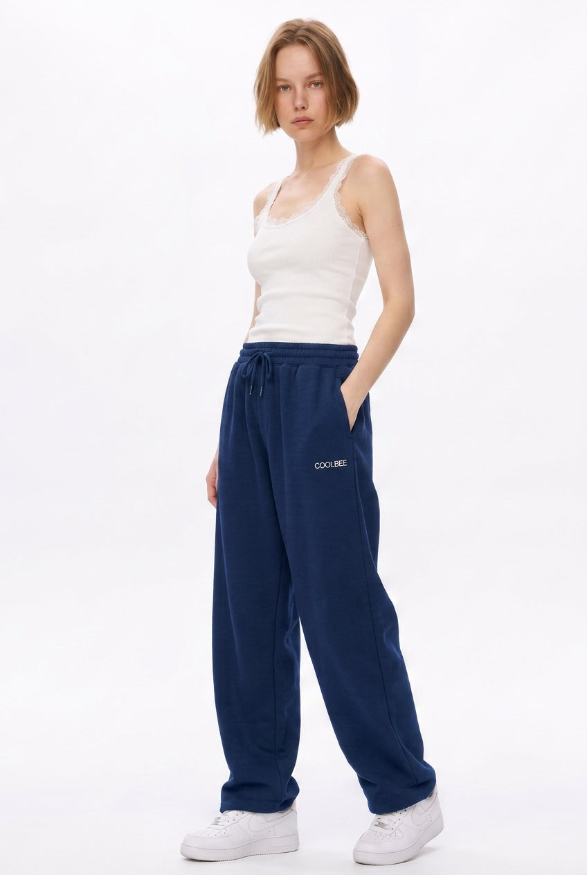 Cool Bee Joggers Navy Blue for Women - Joggers Casual Streetwear India - Lifestyle View