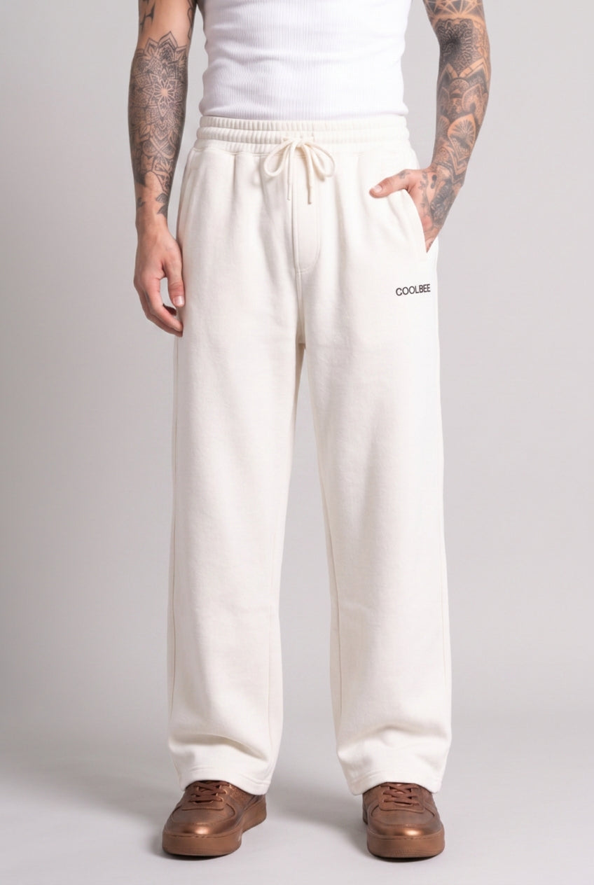 Cool Bee Joggers Off White for Men - Off White Joggers Casual Streetwear India