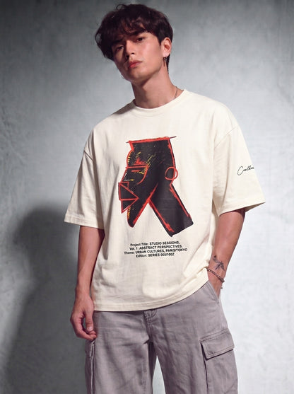 Cool Bee Urban Nomad Tee White for Men - White Oversized Graphic Tee Streetwear India