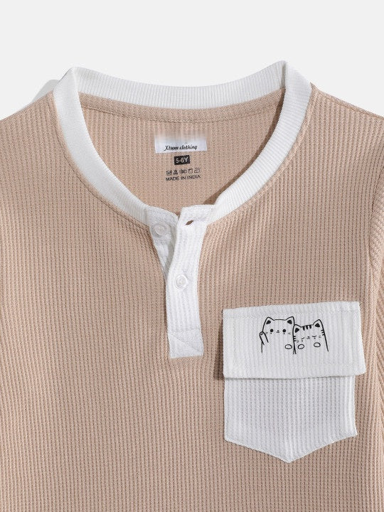 Coolbee Store Kids Boys T-Shirt - Beige (KBAW25TR20) – side view