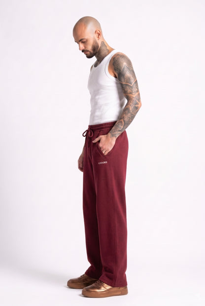 Cool Bee Joggers Maroon for Men - Maroon Joggers Casual Streetwear India - Lifestyle View