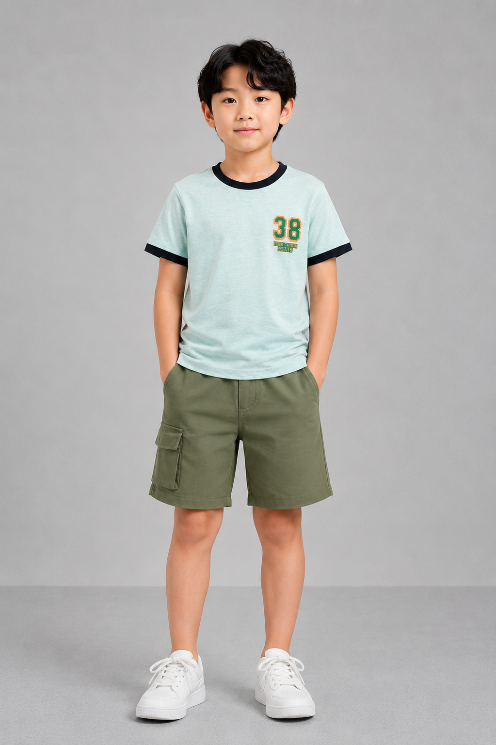 Coolbee Store Kids Boys T-Shirt - Mint (KBSSTR23) – front view