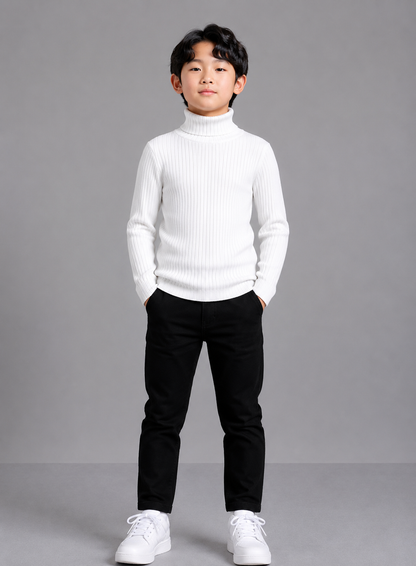 Coolbee Store Kids Boys T-Shirt - White (KBAW5TEE2) – front view