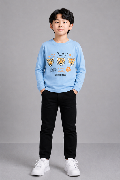 Coolbee Store Kids Boys T-Shirt - Blue (KBAW25TR3) – front view