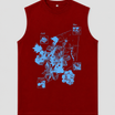 Azure Flora Tank Tees Red