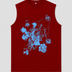Azure Flora Tank Tees Red