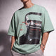 Glitch Portrait Tee Green