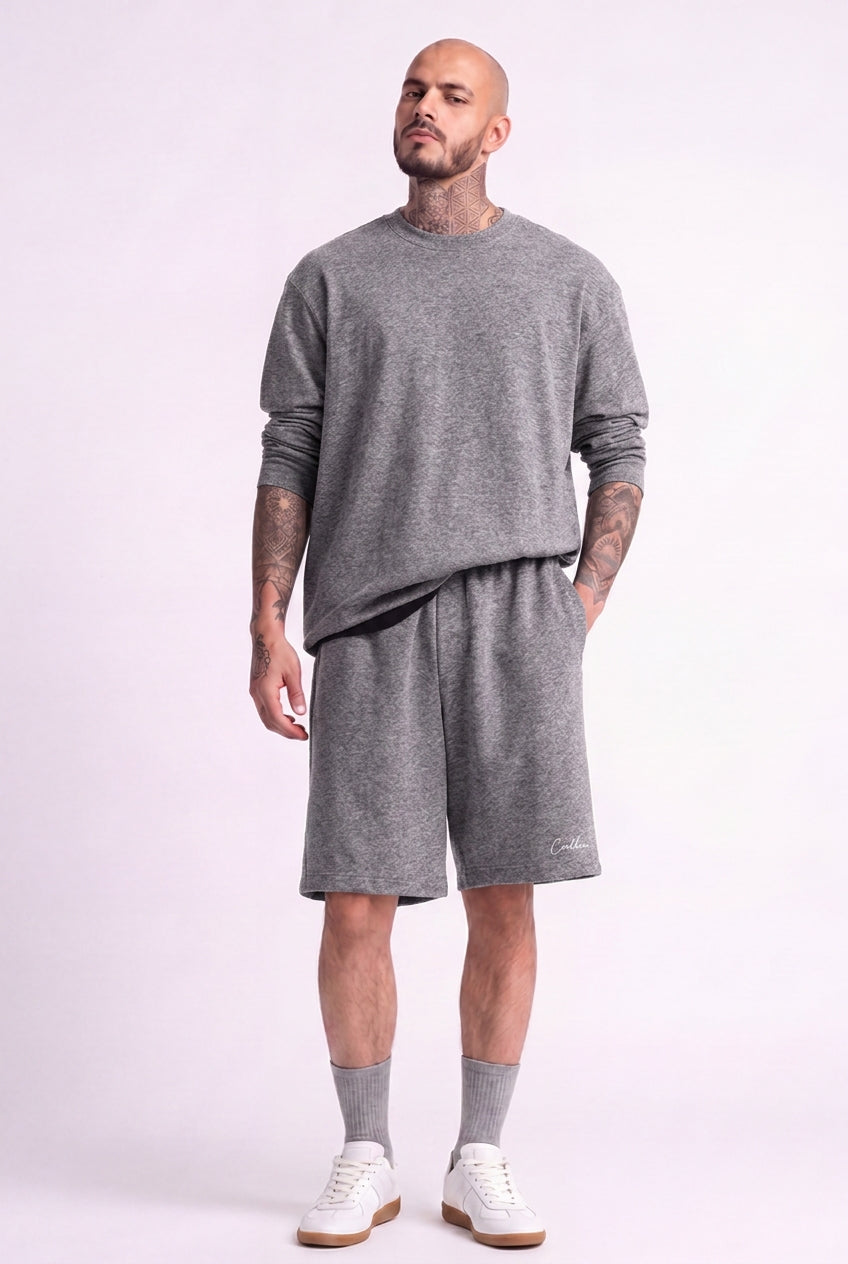 Cool Bee Regular Fit Shorts Gray Milange for Men - Shorts Summer Casual India - Lifestyle View